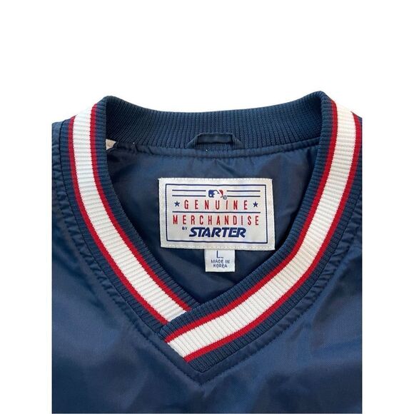 Starter Mens Navy Blue Cleveland Indians Patch Work Pullover Sweatshirt Size XL - Picture 4 of 8